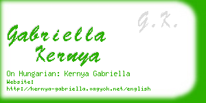 gabriella kernya business card